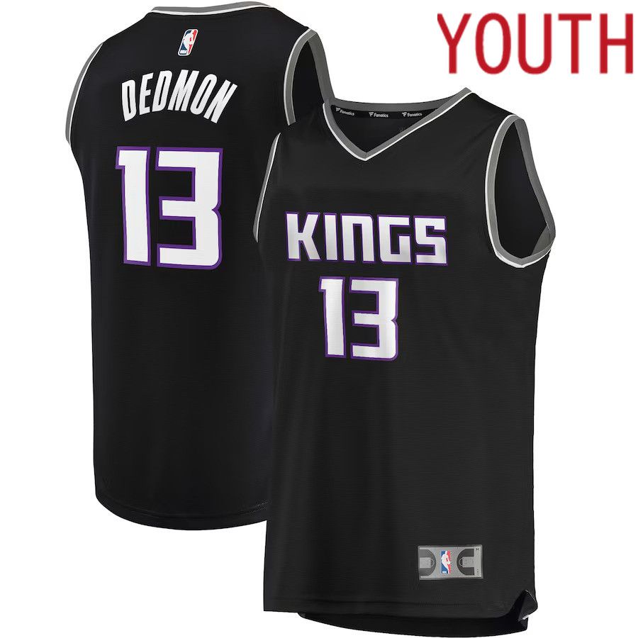 Youth Sacramento Kings 13 Dewayne Dedmon Fanatics Branded Black Fast Break Replica NBA Jersey